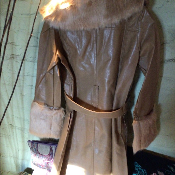 NEW rare petit Moments vegan camel trench coat - Picture 9 of 9